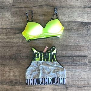 PINK sports bras